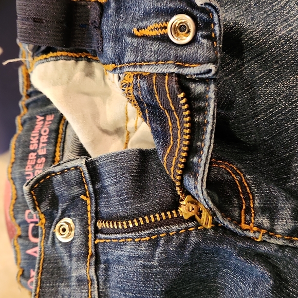Children's Place Super Skinny Girls Denim Jeans 👖 6R Dark Twilight - Picture 6 of 9